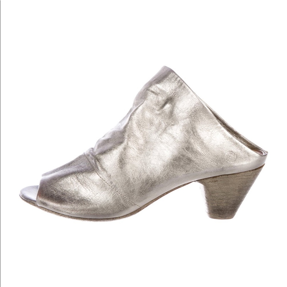 Marsèll Metallic Peep Toe Mules Size 36 36.5 6.5 7